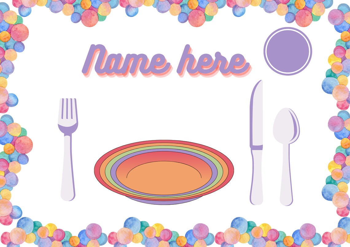 Printable Montessori Placemat Educational Placemat Kids - Etsy