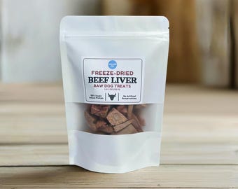 Freeze-Dried Raw Beef Liver for Dogs | Single Ingredient, High Protein, Natural Treats | 40 g