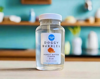Dog Bubbles Scented & Flavored for Pets | Non-Toxic Solution, 4 ounce and 8 ounce