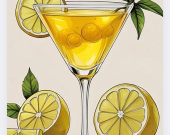 decoração de parede com limoncello martini