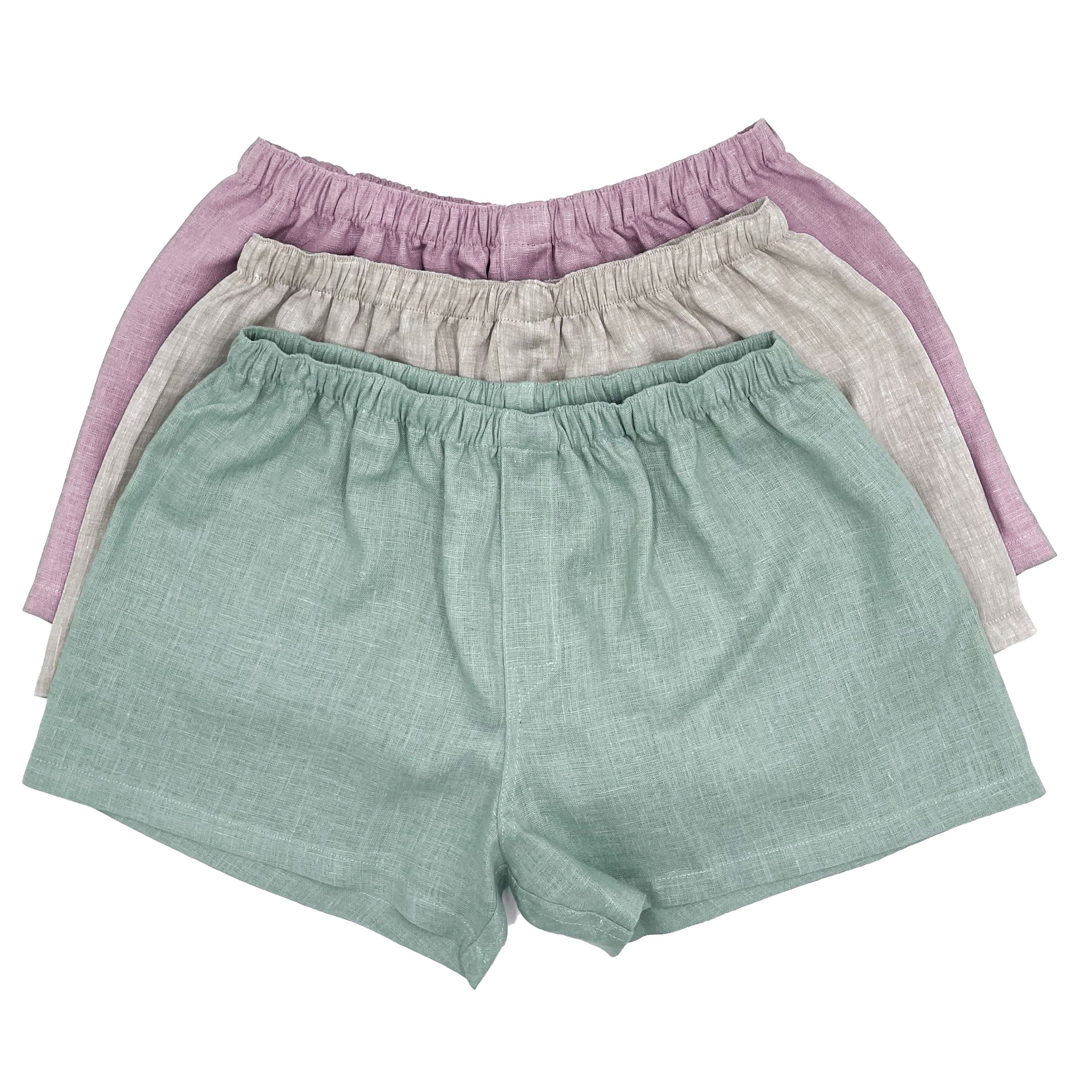 Natural Linen Shorts 