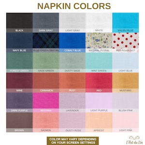 Thanksgiving Linen Table Napkin Set - Fall Cinnamon Napkins Solid Color ...