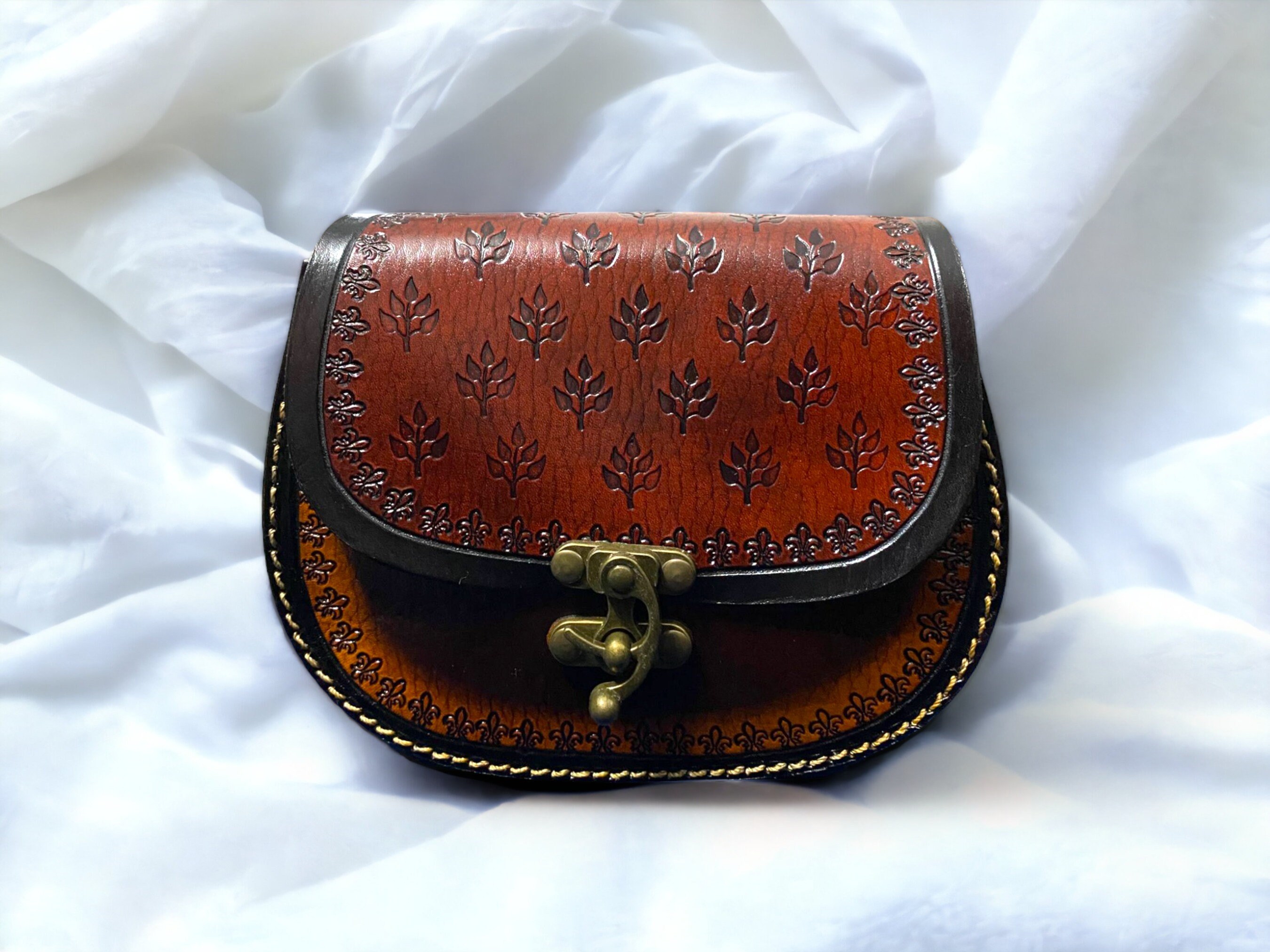 Leaf Bag Leather Shoulder Pattern - Etsy