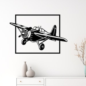 Airplane SVG, Airplane PNG, Airplane Plasma Cut, Airplane Decor, Airplane Cnc, Airplane Panel Svg, Airplane Cricut Cut, Airplane Wall Art