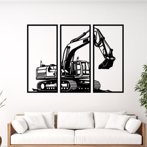 Excavator SVG, Excavator PNG, Excavator Plasma Cut, Excavator Wall Art, Excavator Decor, Excavator Cnc, Excavator Panel, Excavator Cricut