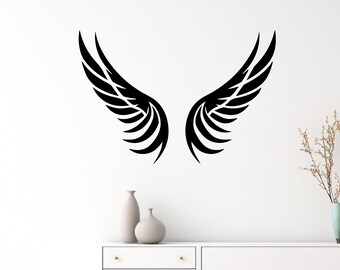 Wings Clip Art, Wings Svg, Wings Png, Wings Cut File For Silhouette, Wings Shirt Design, Wings Wall Art, Wings Sticker, Wings Ornament File