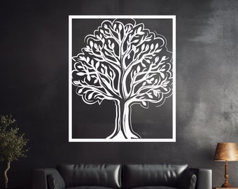 Tree Png, Tree Of Life Svg, Tree Of Life Wall Art, Tree Laser Cut File, Tree Digital Download, Tree Vector, Tree Vinyl Cut File, Tree Cnc