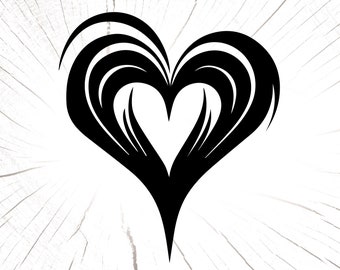 Heart SVG, Heart PNG, Hearts Instant Download, Heart Cricut Cut Files, Heart Print File, Heart Sublimation File, Heart Silhouette Cut Files