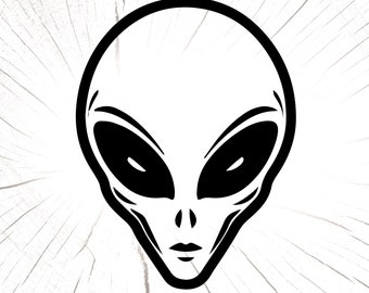 Alien SVG, Alien PNG, Ufo Instant Download, Alien Cricut Cut Files, Alien Print File, Alien Sublimation File, Alien Silhouette Cut Files