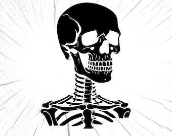 Skeleton Svg, Skeleton Svg, Halloween Svg, Skeletons Clipart, Skull Skeleton Hand Svg, Png, Eps, Cricut, Skull Silhouette, Skeleton Wall Art