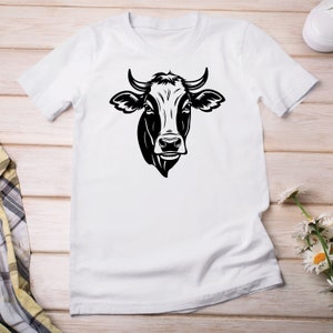 Cow Vector, Cow Cut File, Cow Head Png, Cow Head Svg, Cow Digital Download, Cow Silhouette, Cow Vinyl Cutting, Cow Wall Art, Cow Cricut Eps