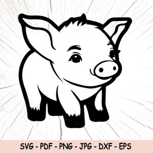 Baby Pig SVG, Pig PNG, Pig Instant Download, Pig Cricut Cut Files, Pig Print File, Pig Sublimation, Pig Silhouette Cut Files, Pig Wall Art