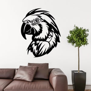 Parrot SVG, Parrot PNG, Parrot Wall Art, Parrot Decor, Parrot Cricut Cut Files, Parrot Print File, Parrot Sublimation File, Bird Silhouette
