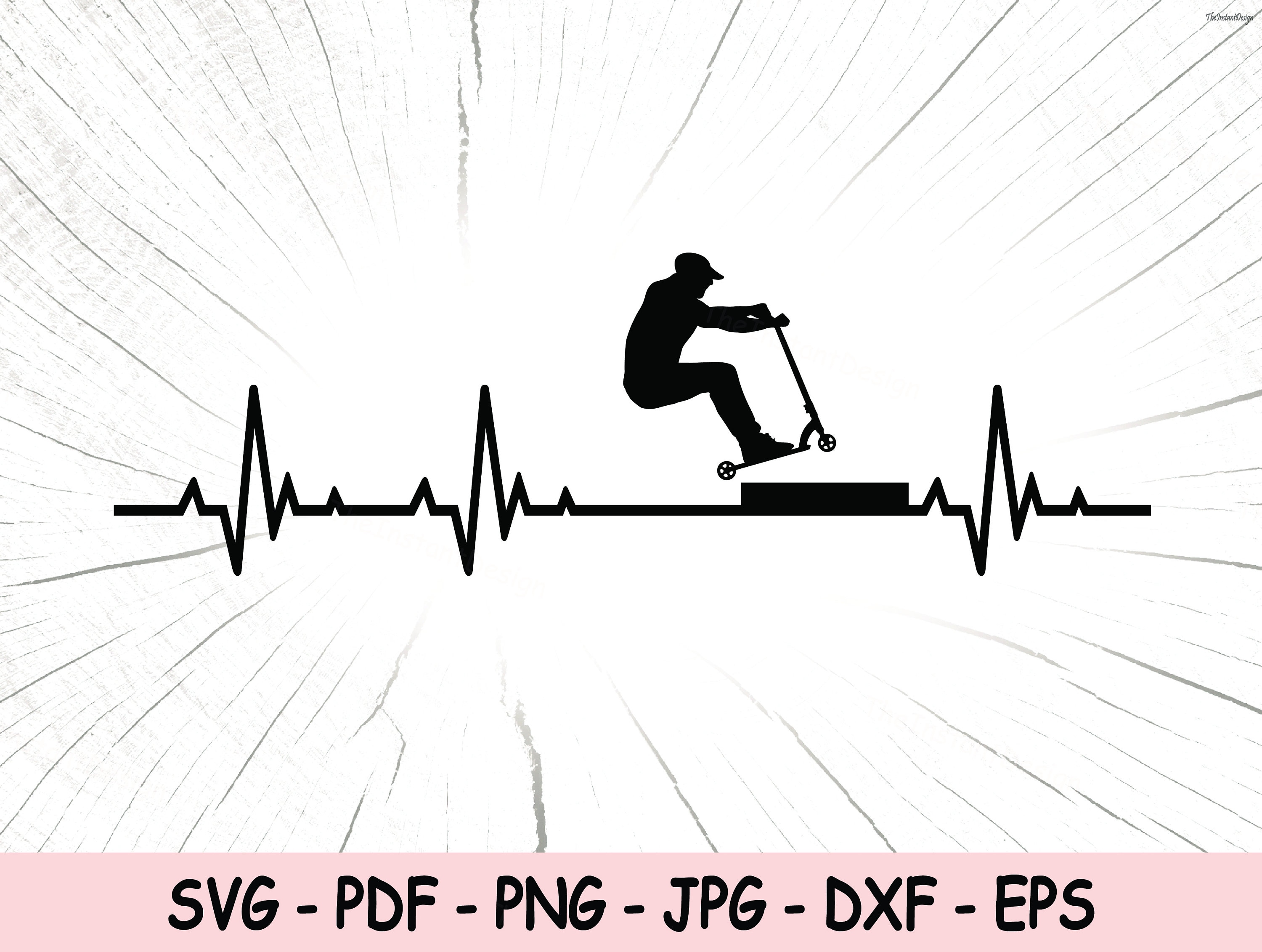 Scooter Stunt SVG, Scooter astuces Lifeline PNG, Stunt Scooter Silhouette, Scooter Cricut Cut Files, Scooters Print File, Scooter Sticker SVG