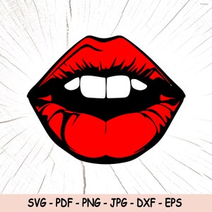Red Lips Svg, Mouth SVG, Mouth PNG, Mouth Wall Art, Woman Red Lips Instant Download, Mouth Cricut Cut, Mouth Print File, Mouth Sublimation