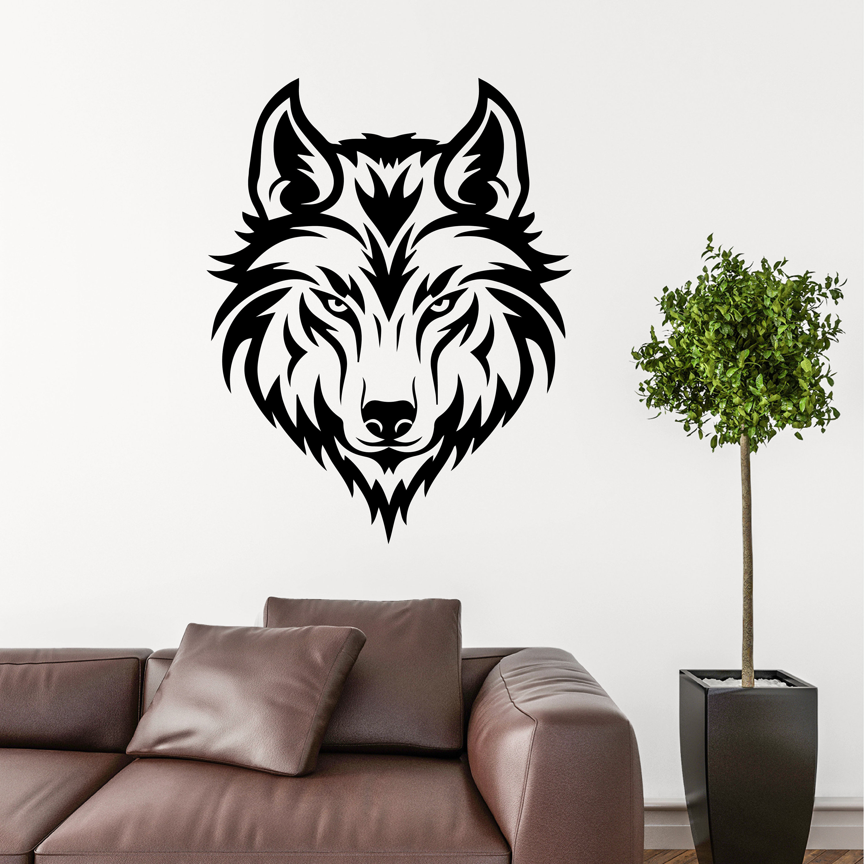 Wolf Wall Decal Wolf Svg Wolf Eps Wolf Silhouette Wolf - Etsy