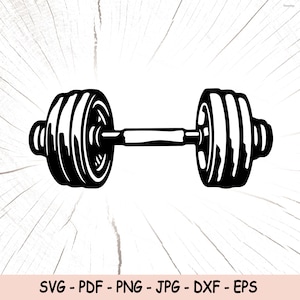 Barbell SVG, Workout SVG, Weight Lifting Svg, Gym Silhouette, Workout Silhouette, Fitness Silhouette, Fitness SVG, Weights Svg, Dumbbell Svg