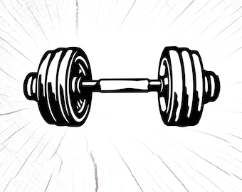 Barbell SVG, Workout SVG, Weight Lifting Svg, Gym Silhouette, Workout Silhouette, Fitness Silhouette, Fitness SVG, Weights Svg, Dumbbell Svg