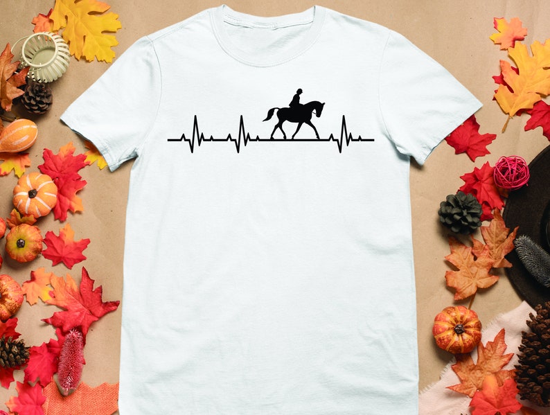 Maglietta Cavalli Vintage Heartbeat - Design Equestre Per Amanti Dei Cavalli - Foto 8