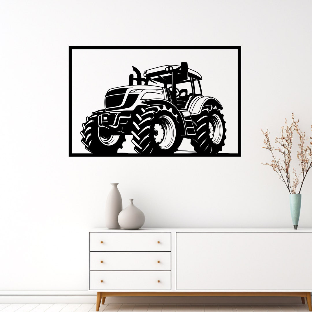 Tractor Graphics Panel Tractor Panel Svg, Tractor Eps, Farm Wall Art, Tractor Wall Decor ...