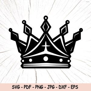 Crown SVG, Crown PNG, Crown Instant Download, Crown Cricut Cut Files, Crown Print File, Crown  Sublimation File, King Crown Silhouette Cut
