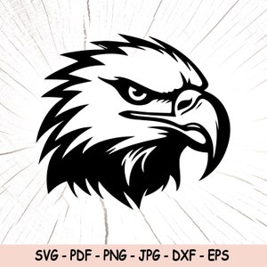 Eagle Head Png, Eagle Head Svg, Eagle Digital Download, Eagle Vector, Eagle Cut File, Eagle Silhouette, Eagle Art, Eagle Bird Cricut Eps Dxf