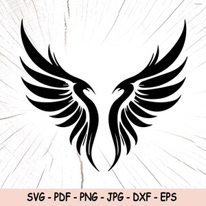 Ailes Svg, Ailes Png, Wings Clip Art, Wings Cut File For Silhouette, Wings Shirt Design, Wings Wall Art, Wings Sticker, Wings Ornement Fichier
