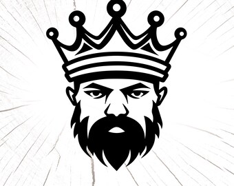 King SVG, King In The Crown PNG, King Instant Download, King Cricut Cut Files, King Print File, King Sublimation File, King Silhouette Cut