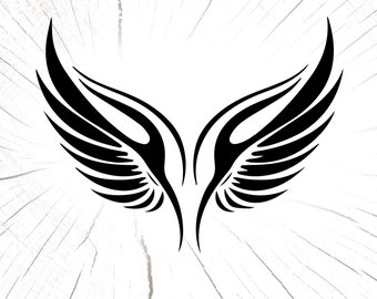 Wings Clip Art, Wings Svg, Wings Png, Wings Cut File For Silhouette, Wings Shirt Design, Wings Wall Art, Wings Sticker, Wings Ornament File