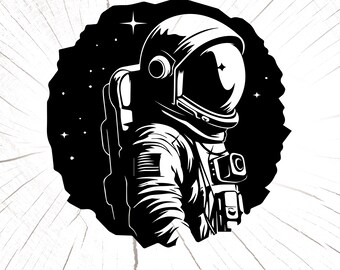 Astronaut Sticker, Space Astronaut Svg, Astronaut Png, Cut Files Cricut, Astronaut With Planet Svg, Spaceman Svg, Astronaut Space Wall Art