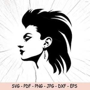 Woman Face SVG, Woman Face PNG, Woman Face Instant Download, Woman Cricut Cut Files, Woman Print File, Sublimation File, Silhouette Cut Eps