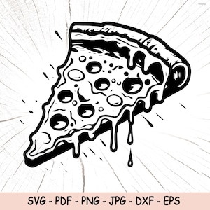 Pizza Svg Food Clipart, Pizza Png, Pizza Cut File, Pizza Chef Vector, Pizza Slice Cricut, Pizza Silhouette, Pepperoni Svg, Italian Food Svg