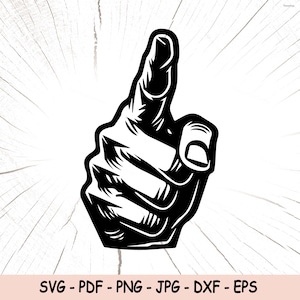 Number One Hand Sign Svg, Finger Pointing Up Vector, illustration Instant Digital Download, Pointing Hand Svg, Hand Sketch Svg, Hand Clipart