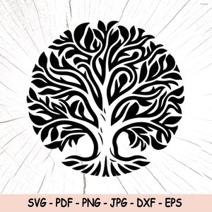 Tree Of Life SVG, Tree Svg, Tree Of Life Png, Tree Silhouette, Tree Cricut Svg PNG, Oak Tree Plotter File Svg Png, Family Olive Tree of Life