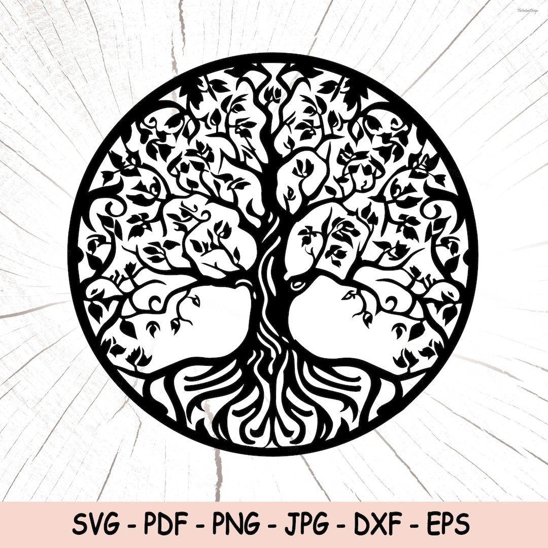 Tree of Life SVG, Tree of Life PNG, Tree of Life Sticker Wall Art, Tree ...