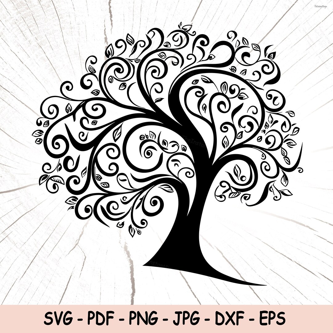 Bodhi Tree Png, Bodhi Tree Svg, Tree of Life Digital Download, Tree of
