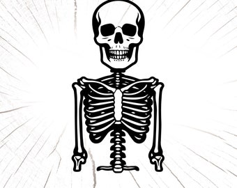 Skeleton Svg, Skeleton Svg, Halloween Svg, Skeletons Clipart, Skull Skeleton Hand Svg, Png, Eps, Cricut, Skull Silhouette, Skeleton Wall Art
