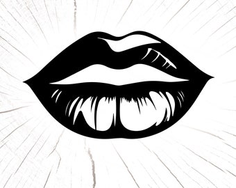 Woman Lips Eps, Lips Svg, Lips Silhouette, Lips Vinyl Cut File, Png, Jpg, Lips Clipart, Lips Digital Download, Lips Sticker, Lips Ornament