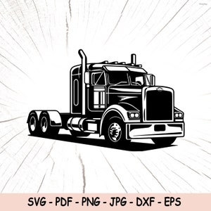 Truck SVG, Truck PNG, Truck Wall Art, Semi Truck Instant Download, Truck Cricut Cut, Truck Print File, Truck Sublimation, Truck Silhouette