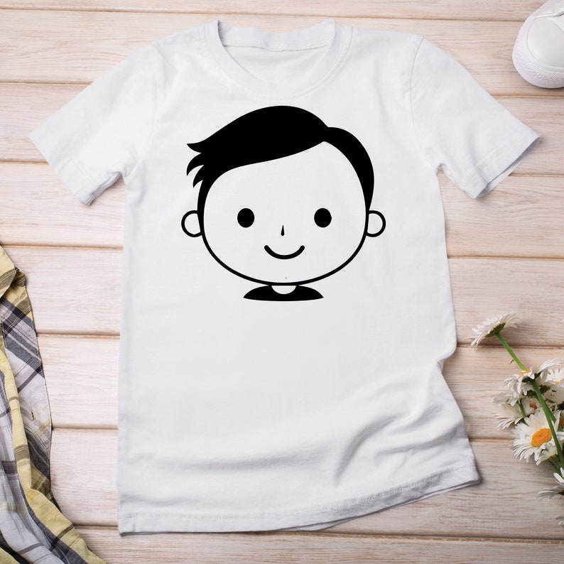 Kid Face SVG Boy Face Svg Kid Face Instant Download Boy - Etsy