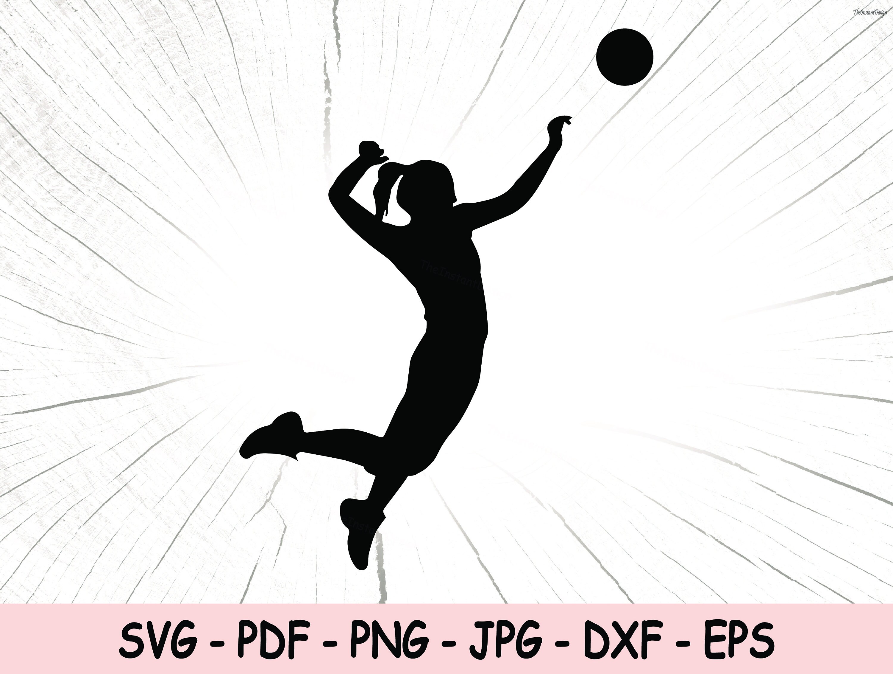 Volleyball Player Svg, Volleyball Player Png, Volleyball Player Sticker 