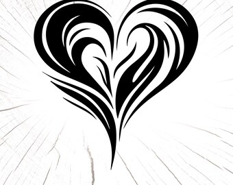 Heart Svg, Love Heart Eps, Heart Silhouette, Heart Vinyl Cut File, Heart Png, Jpg, Love Clipart, Valentine Digital Download, Heart Clipart