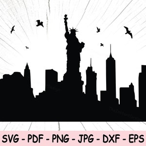 New York SVG, New York City PNG, Cityscape Cricut, NYC Print File, Usa City Sublimation File, America Silhouette, New York Skyline Svg Eps