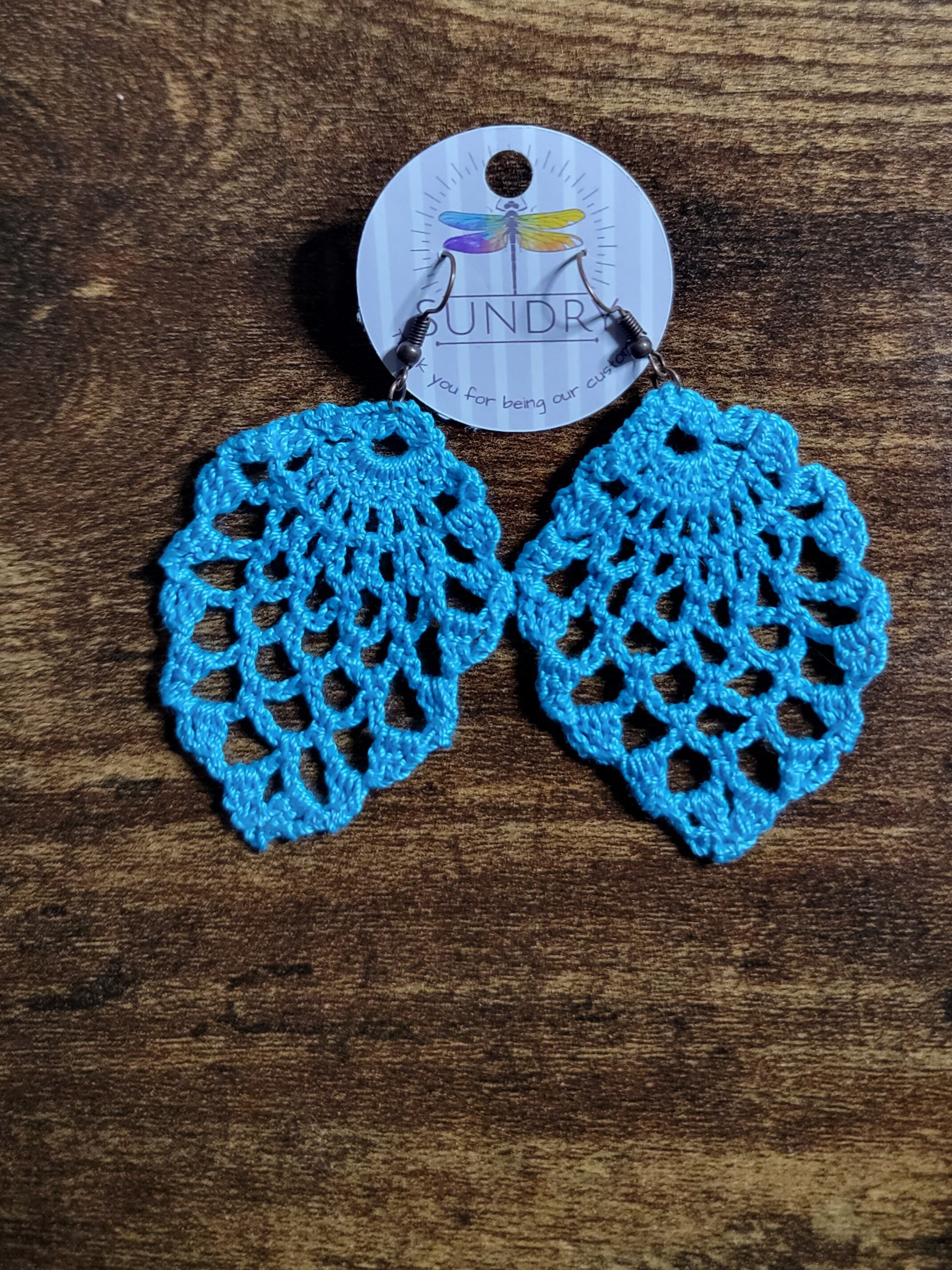 Crocheted Feather Earrings - Colorful Boho Chic Accessories, Chevron Jewelry for Women