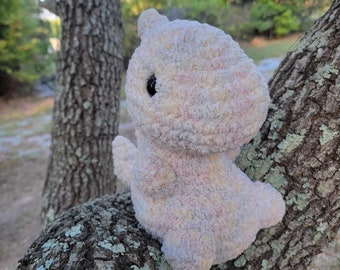 Handmade Crocheted Chonky Dinosaur - Amigurumi T Rex - Tyrannosaurus Rex Plushie