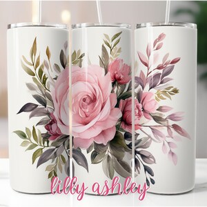 Floral 20 oz Skinny Tumbler Sublimation Template Tumbler Wrap Designs PNG Digital Download Flower Tumbler Wrap, Floral Sublimation Designs