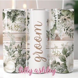 Sublimation Template for Tumblers Groom Rustic Wedding Floral Tumbler Wrap Tumbler Design Wedding Sublimation Skinny Tumbler 20 oz for Groom