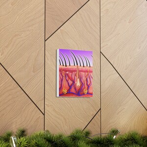 Skin with Hair Follicles Art Illustration Canvas Gallery Wraps