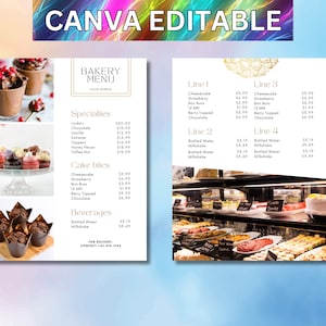 bakery flyer template, bakery flyer canva editable, Cake Flyer Template, Cupcake Cake Business Flyer, Cupcake Cake Flyer, bakery price list
