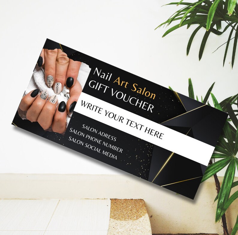 Beauty Salon Gift Voucher , Print at Home Voucher, Digital Gift Voucher